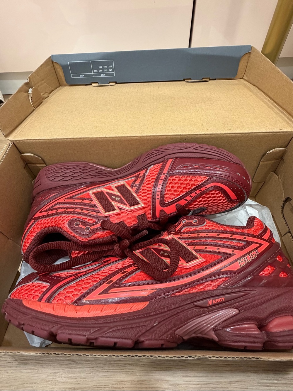 New Balance 1906 Kids Red Running Sneakers